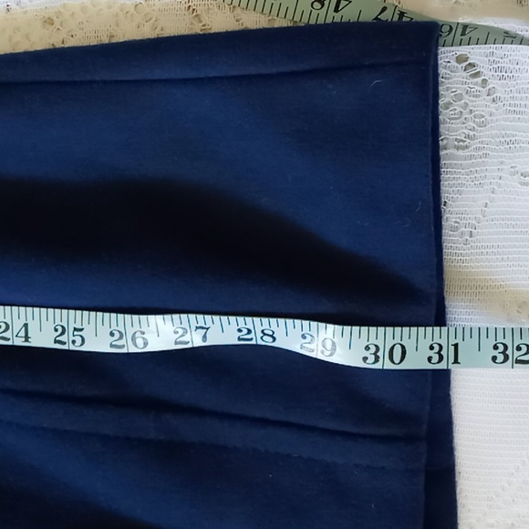 St. John's Bay Women's Navy Wool Blend Coat With Removable Hood Size Petite Med - Picture 14 of 14